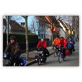 Die Radler verlassen Erlangen in Richtung Osten.